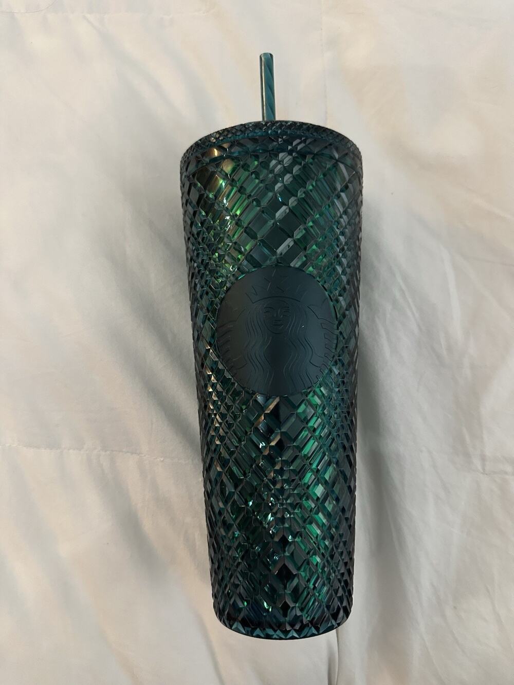 Starbucks Cold Drink Cup Diamond Studded Tumbler 24oz - Green